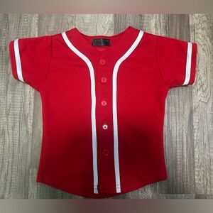 Red Baseball Style Kids Jersey